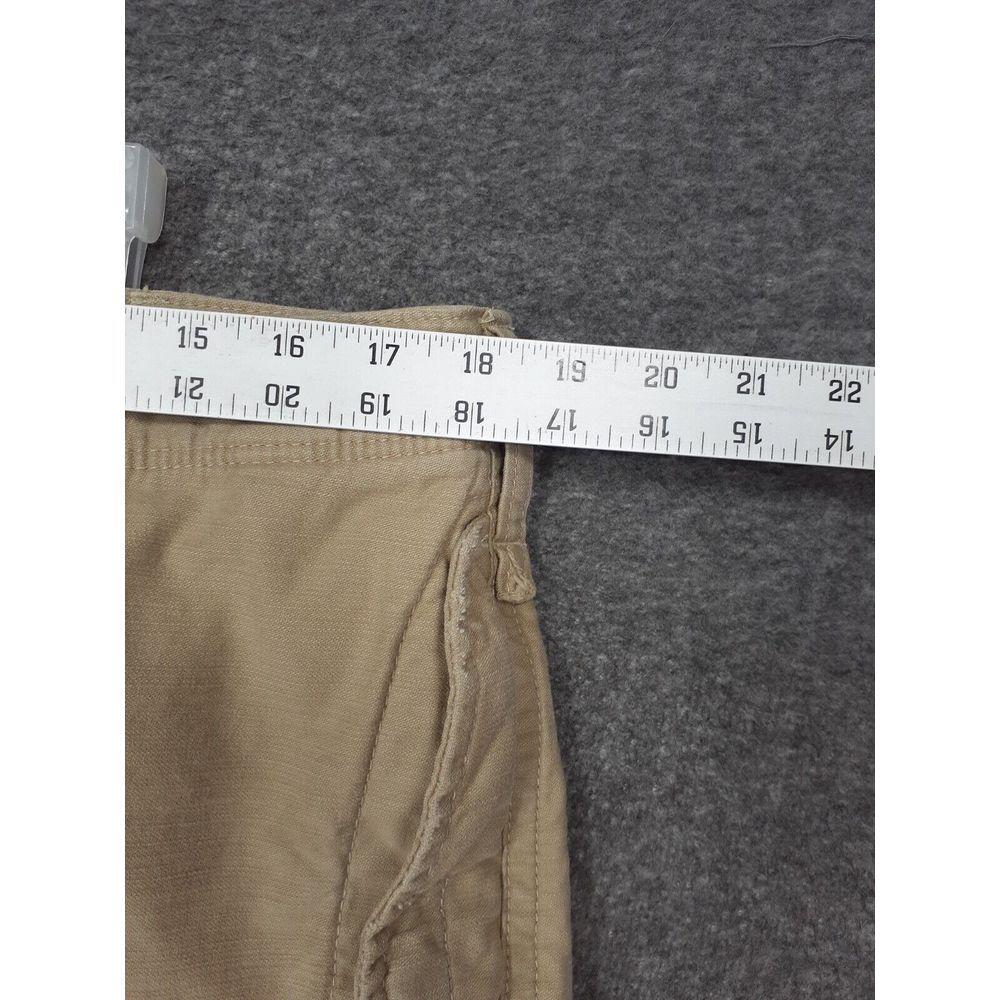 Vintage Polo Jeans Co. Baggy Cargo Pants Mens (fits 36x29) beige skater Wide leg - Picture 10 of 15